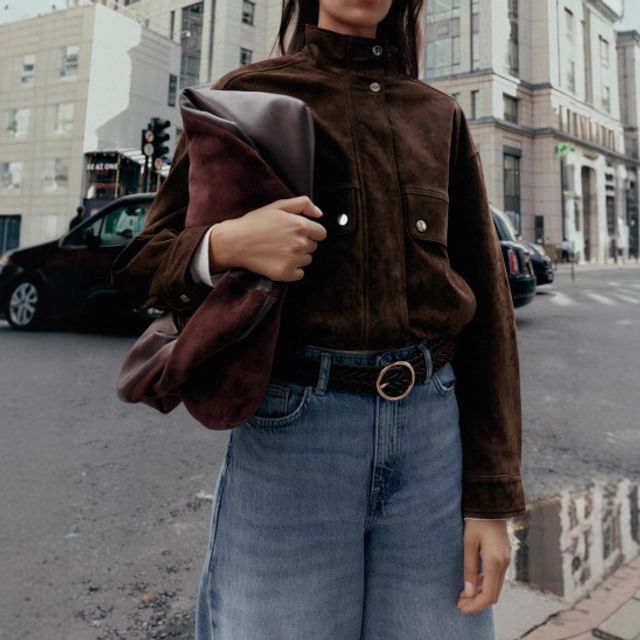 Lexama-Velvet Button-Up Jacket