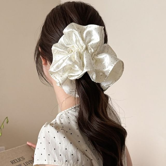 LIDO-Dotted Faux Pearl Scrunchie