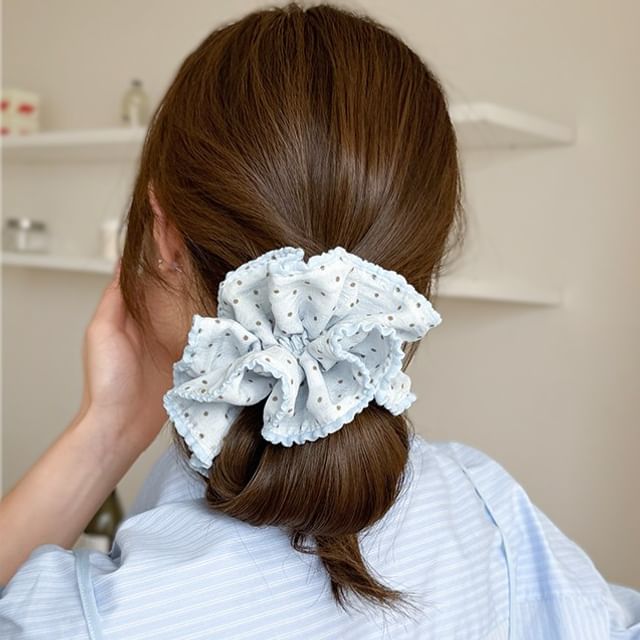LIDO-Dotted Layered Scrunchie