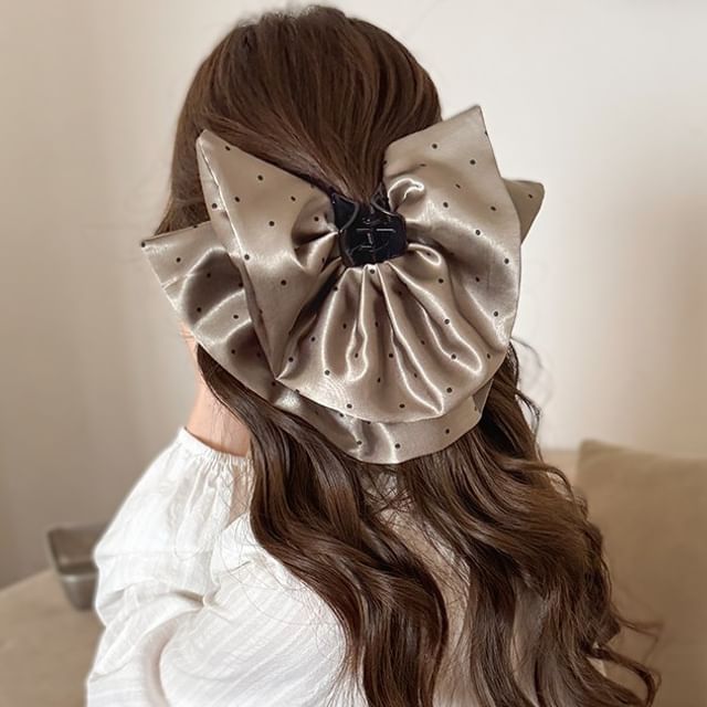 LIDO-Dotted Satin Hair Clip
