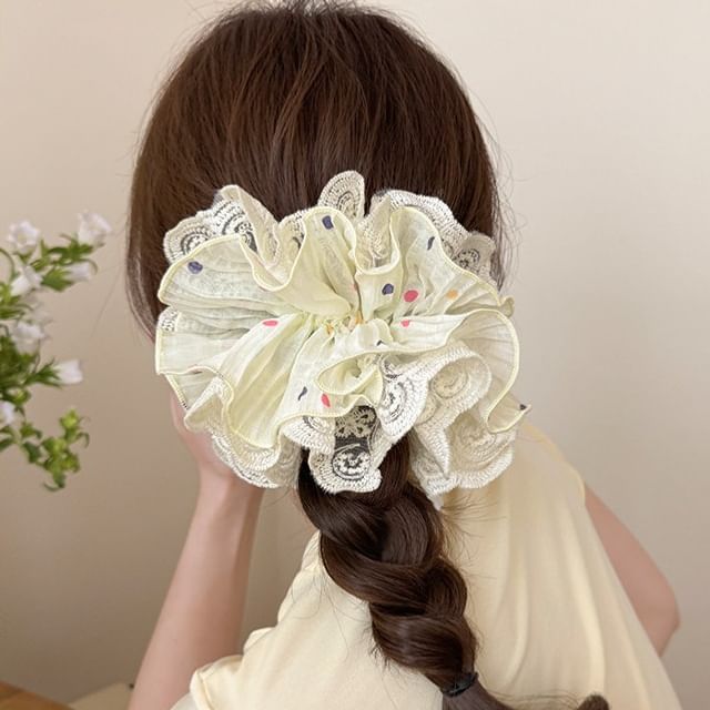 LIDO-Polka Dot Layered Scrunchie