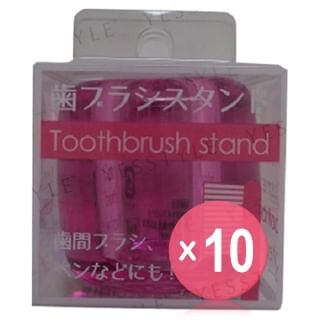 Lifellenge-Clear Purple Toothbrush Stand 3-06 10pcs Bundle Set