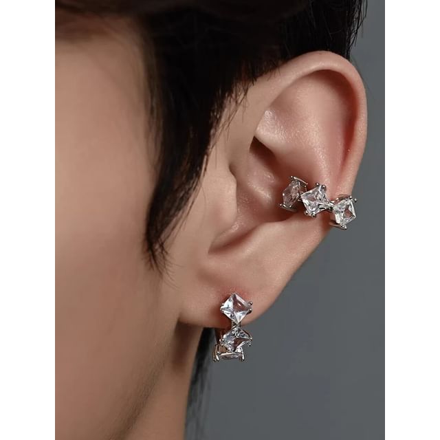 Lilafey-CZ Ear Cuff Huggie Earring Various Designs