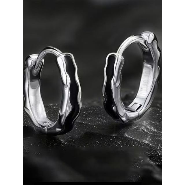 Lilafey-Irregular Alloy Huggie Earring Set