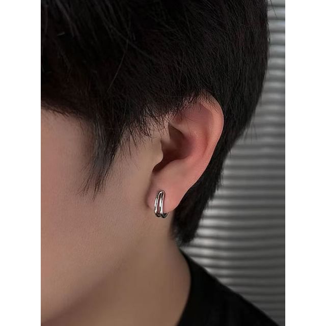 Lilafey-Layered Alloy Clip On Earring Set