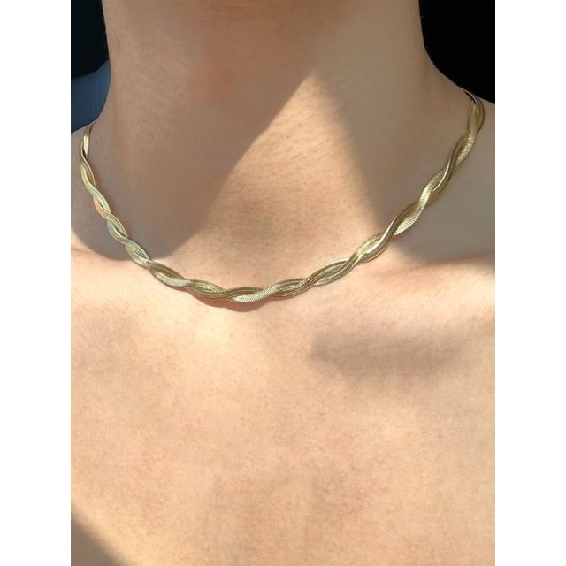 Lilafey-Snakebone Twisted Necklace Various Designs