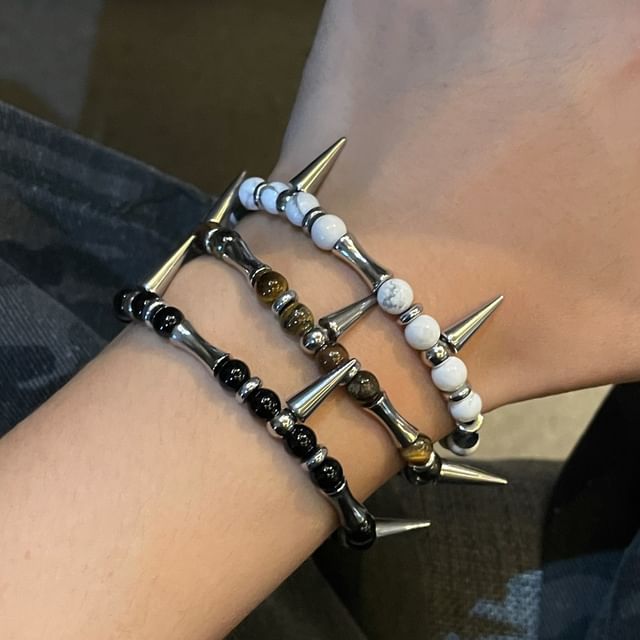 Lilafey-Studdded Bead Bracelet