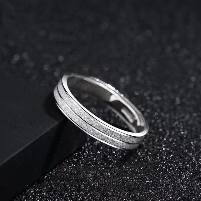 Lilafey-Textured Alloy Open Ring