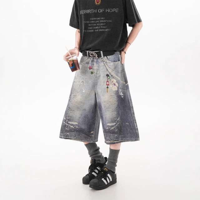 Lingaris-Mid Rise Washed Jorts