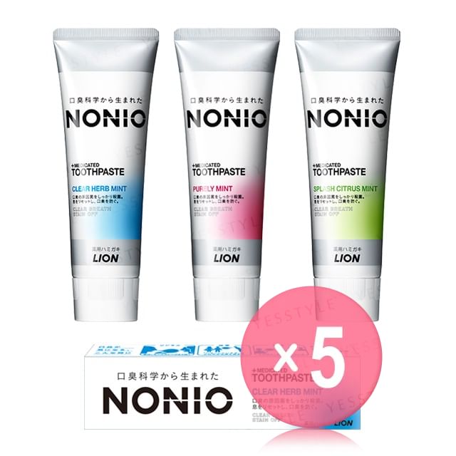 LION-Nonio Toothpaste 5pcs Bundle Set