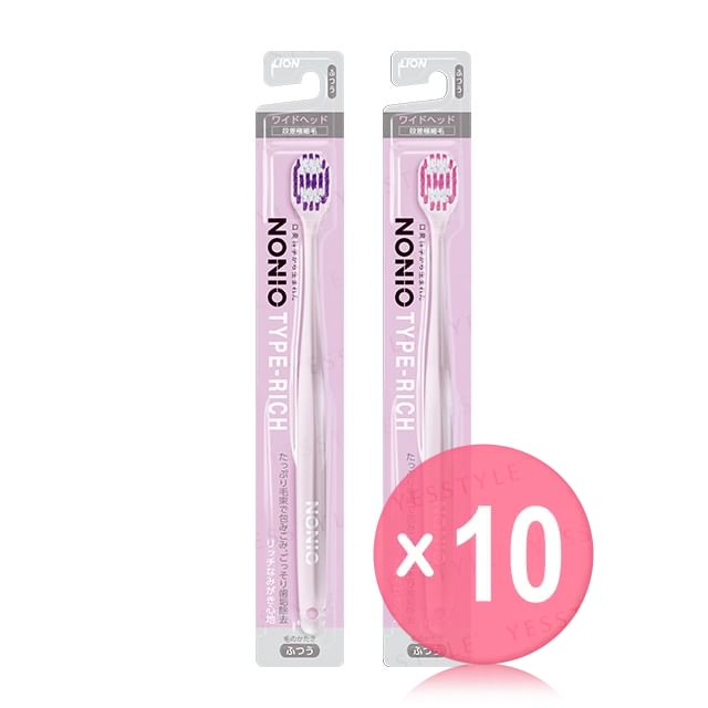 LION-Nonio Type-Rich Toothbrush 10pcs Bundle Set
