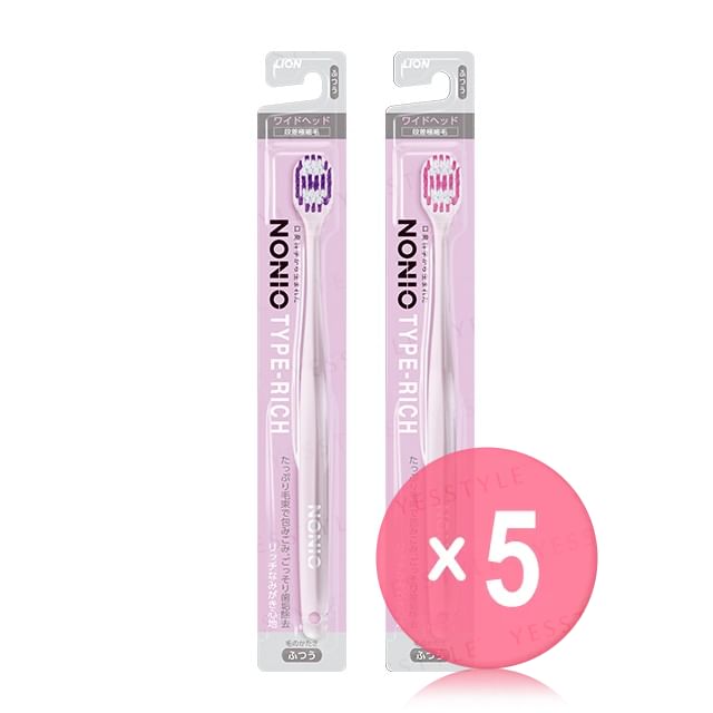 LION-Nonio Type-Rich Toothbrush 5pcs Bundle Set