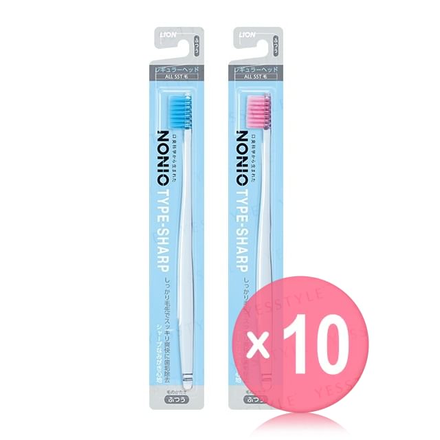 LION-Nonio Type-Sharp Toothbrush 10pcs Bundle Set