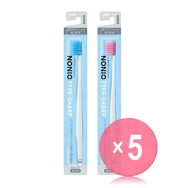 LION-Nonio Type-Sharp Toothbrush 5pcs Bundle Set