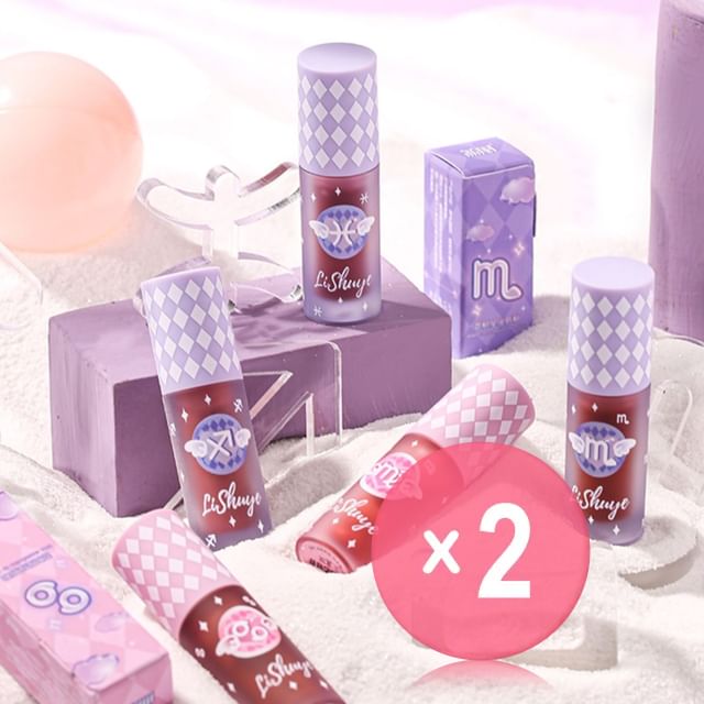 lishu-Constellation Series Mirror Lip Gloss - 6 Colors 2pcs Bundle Set