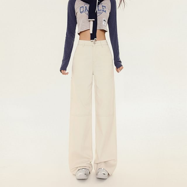 Litoya-Mid Rise Plain Baggy Jeans Various Designs
