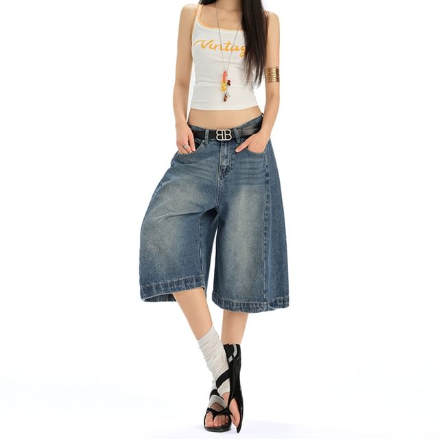 Litoya-Mid Rise Washed Jorts