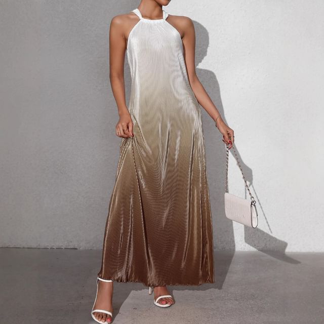 Litoya-Sleeveless Gradient Maxi Sheath Dress