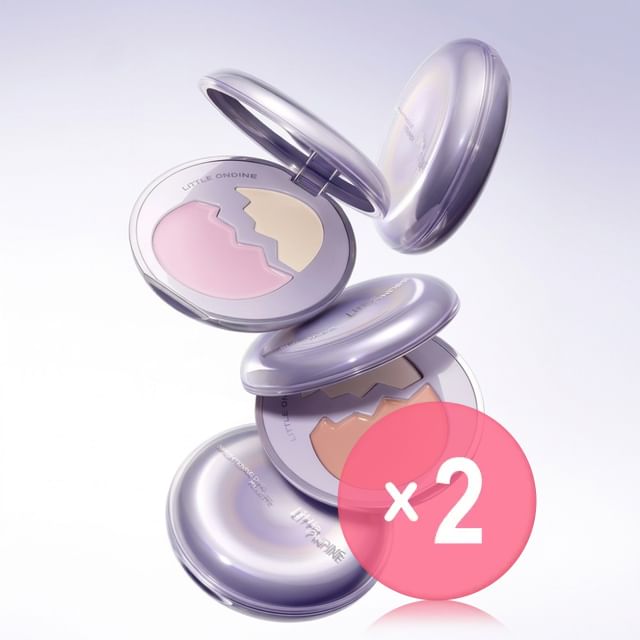 LITTLE ONDINE-Easter Egg Double-effect Highlighter Palette - 3 Types 2pcs Bundle Set
