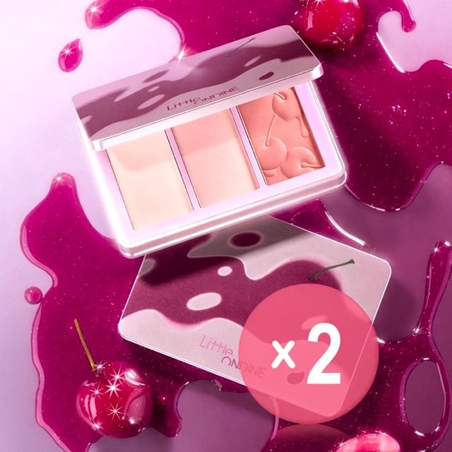 LITTLE ONDINE-Red Fruit Collection Berry Mist Blush - 2 Types 2pcs Bundle Set