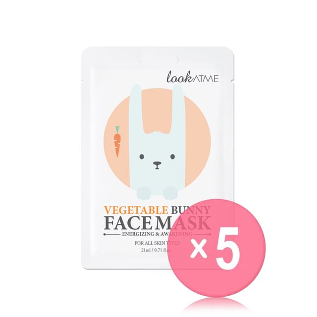 lookATME-Vegetable Bunny Face Mask 5pcs Bundle Set