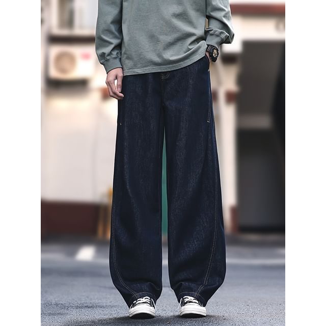 Lorencho-Mid Rise Wide Leg Jeans