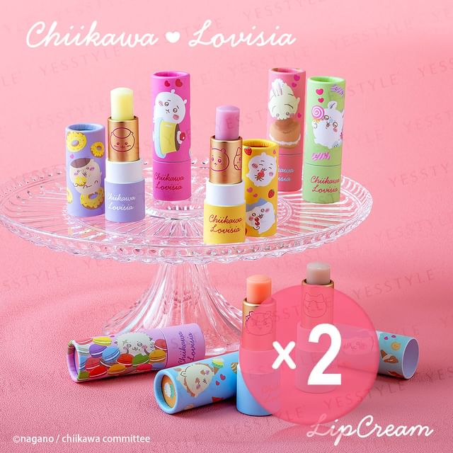 Lovisia-Chiikawa Lip Balm 2pcs Bundle Set