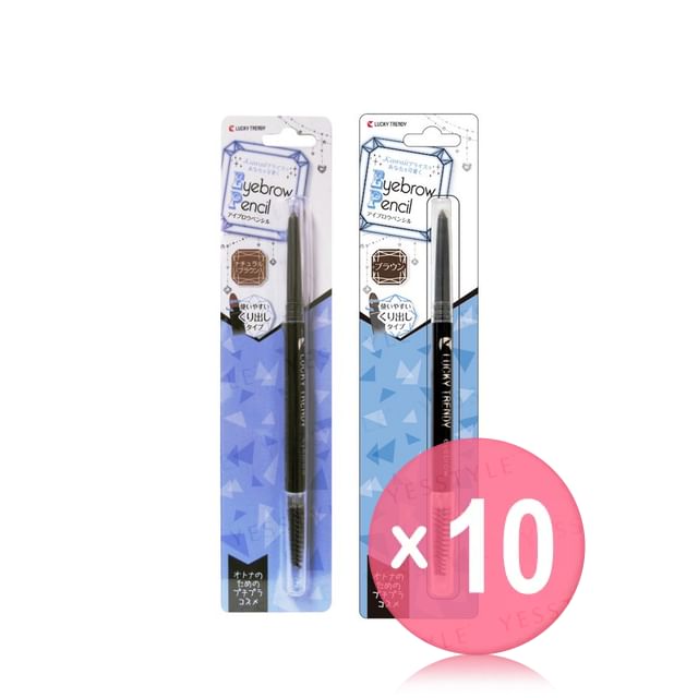 LUCKY TRENDY-Eyebrow Pencil Brush 10pcs Bundle Set