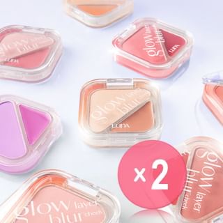 LUNA-Glow Layer Blur Cheek - 12 Types 2pcs Bundle Set