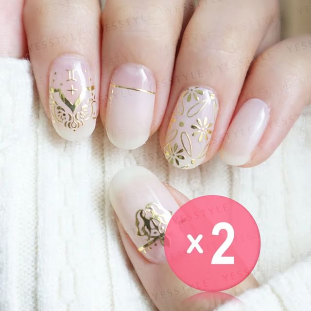 Lunacaca-Gemini Constellation Nail Art Stickers 2pcs Bundle Set