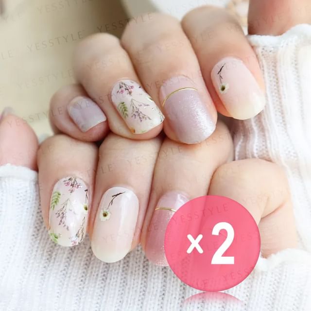 Lunacaca-Memory Flower Shop Nail Art Stickers 2pcs Bundle Set