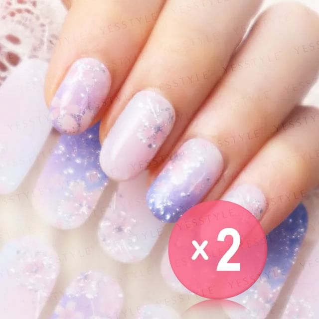 Lunacaca-Moonlight Sakura Nail Art Stickers 2pcs Bundle Set