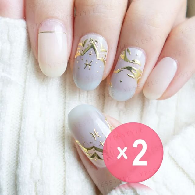 Lunacaca-Pisces Constellation Nail Art Stickers 2pcs Bundle Set