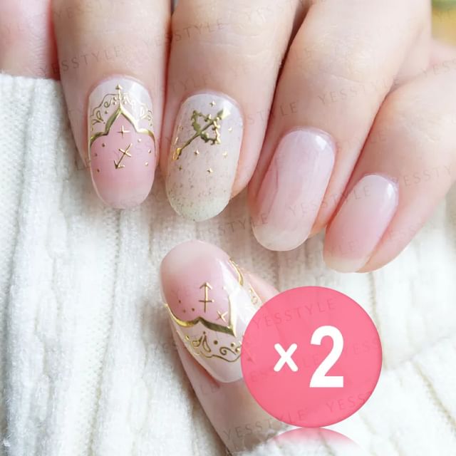 Lunacaca-Sagittarius Constellation Nail Art Stickers 2pcs Bundle Set