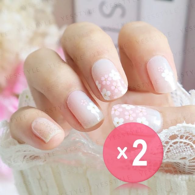 Lunacaca-Sakura Cloud Dance Nail Art Stickers 2pcs Bundle Set