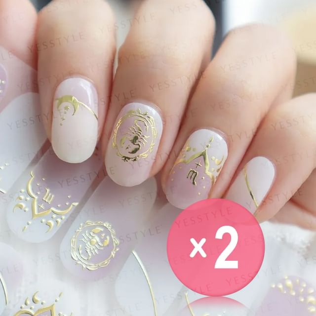Lunacaca-Scorpio Constellation Nail Art Stickers 2pcs Bundle Set