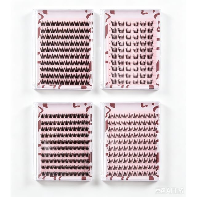 LuxeFlutter-Natural Cat Eye Glue Free Cluster False Eyelashes