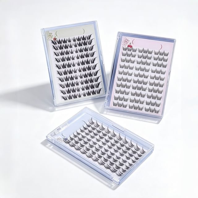 LuxeFlutter-Natural Cat Eye Glue Free Cluster False Eyelashes