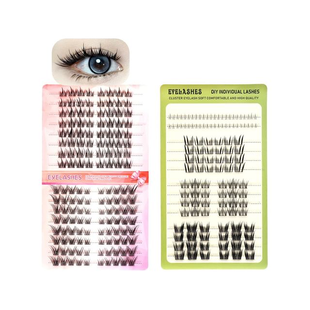 LuxeFlutter-Natural Multipack Cluster False Eyelashes
