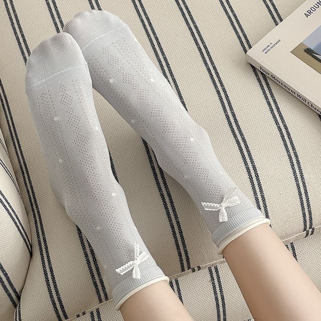 Lychee-Cotton Crew Socks