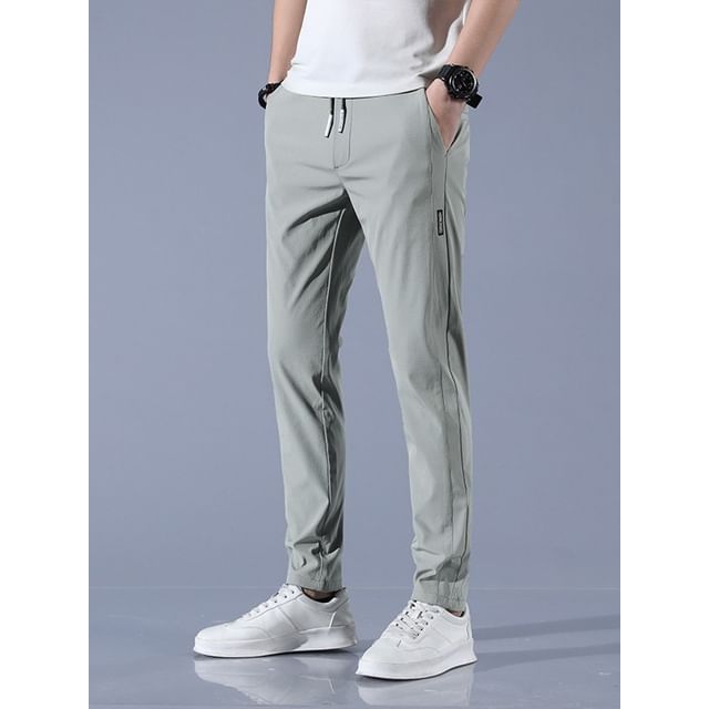 Macho-High Waist Plain Tapered Pants