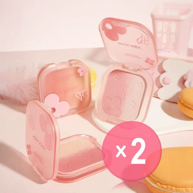 MACK ANDY-Playful Heartbeat Blush Palette - 3 Types 2pcs Bundle Set
