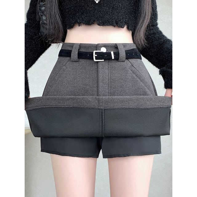 Magimomo-High Waist Plain Skort