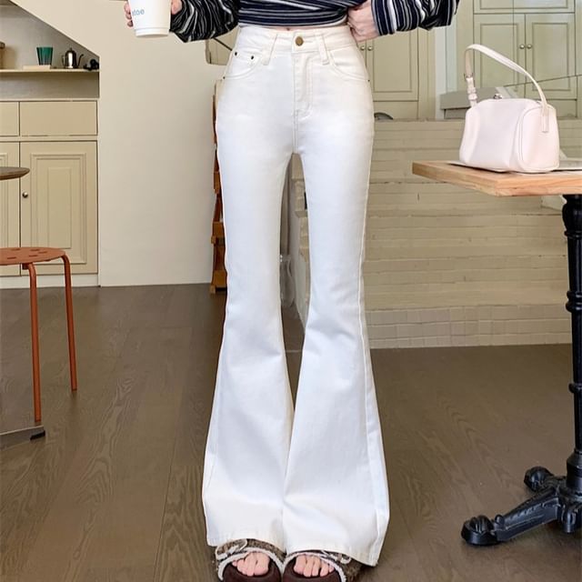 Magimomo-Mid Waist Bootcut Jeans