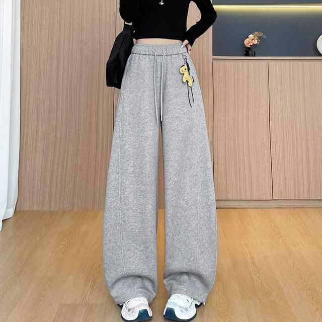 Magimomo-Mid Waist Plain Harem Cargo Pants Accessory Set Various Designs