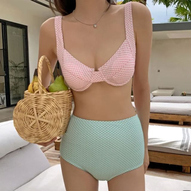 Maisee-Gingham Bikini Set