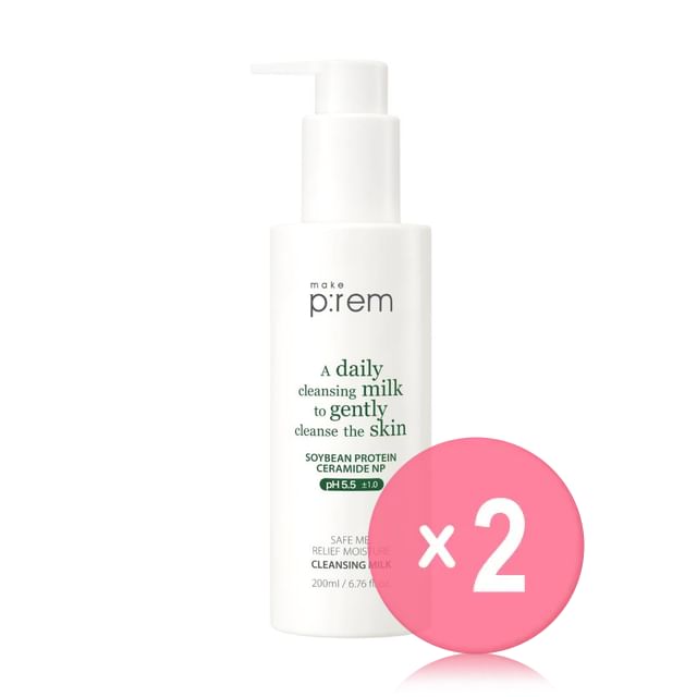make p-rem-Safe Me Relief Moisture Cleansing Milk 2pcs Bundle Set