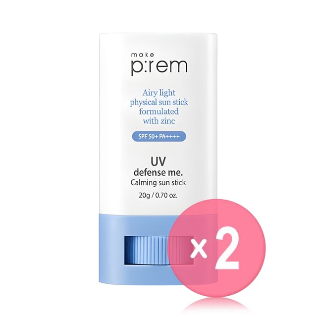make p-rem-UV Defense Me 鎮靜防曬棒 2件裝