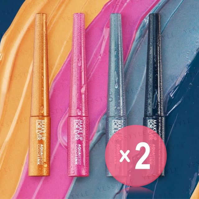 Make Up For Ever-Aqua Resist Color Ink Liquid Eyeliner 2pcs Bundle Set