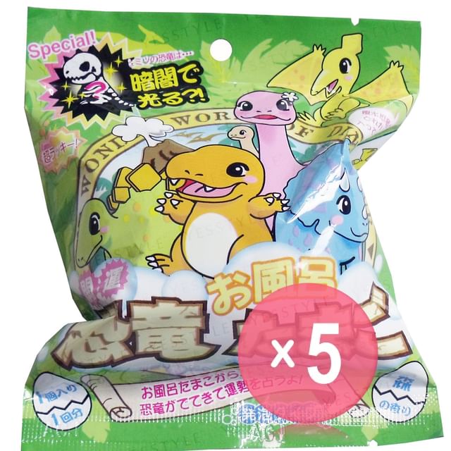 MANABURO-Good Luck Dinosaur Bath Ball 5pcs Bundle Set